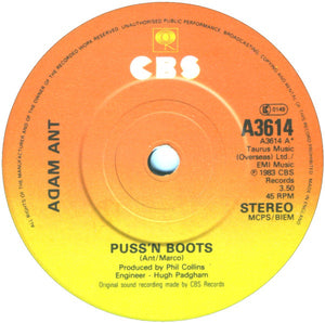 Adam Ant : Puss'N Boots (7", Single, Pap)