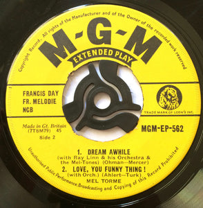 Mel Tormé : "Voice In Velvet" (7", EP)