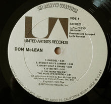 Load image into Gallery viewer, Don McLean : Don McLean (LP, Album)
