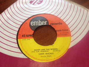 Cash McCall (2) : Many Are The Words (7")