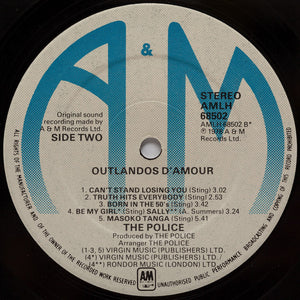 The Police : Outlandos D'Amour (LP, Album, Blu)