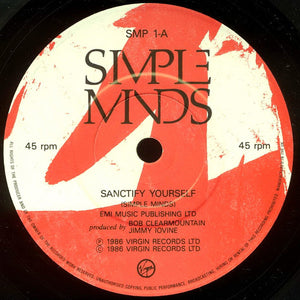 Simple Minds : Sanctify Yourself (7", Single + 7" + Ltd)