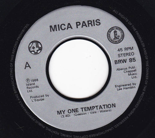 Mica Paris : My One Temptation  (7