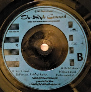 The Style Council : A Solid Bond In Your Heart (7", Single, Gat)