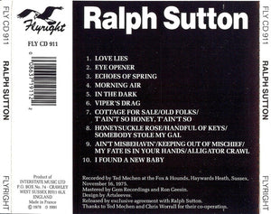 Ralph Sutton (2) : Ralph Sutton (CD, Album)