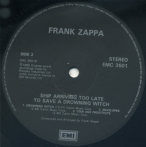 Zappa* : Ship Arriving Too Late To Save A Drowning Witch (LP, Album, RE, RM)