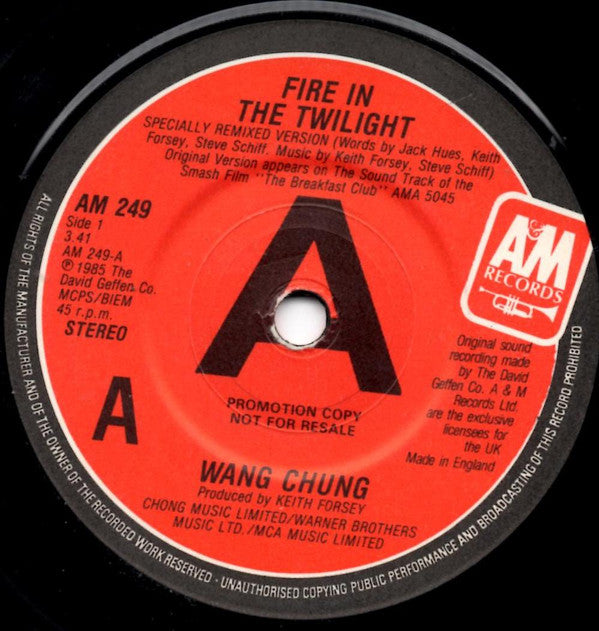 Wang Chung : Fire In The Twilight / The Reggae (7