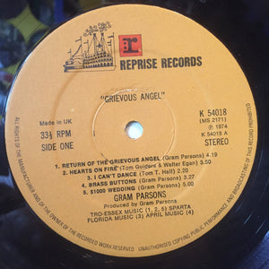 Gram Parsons : Grievous Angel (LP, Album, 1st)