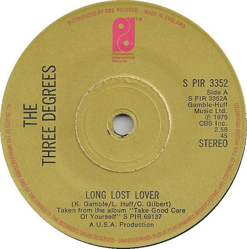 The Three Degrees : Long Lost Lover (7