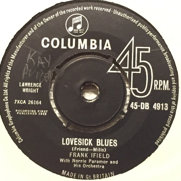 Frank Ifield With Norrie Paramor And His Orchestra : Lovesick Blues (7