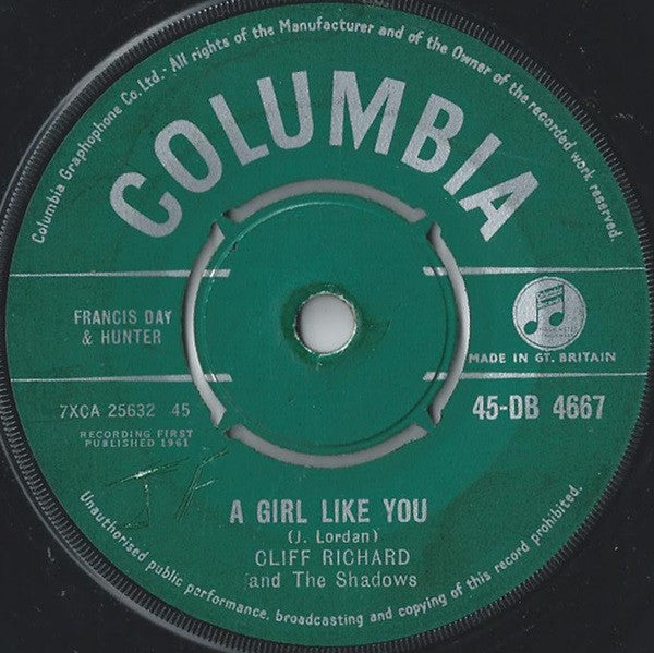 Cliff Richard & The Shadows : A Girl Like You (7