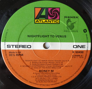 Boney M. : Night Flight To Venus (LP, Album, Ora)