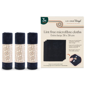 Pack of 3 Extra-large Vinyl Cleaning Microfibre Cloths