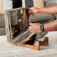 Load image into Gallery viewer, Record Display Shelf Unit in Vintage Oak with Acrylic Ends
