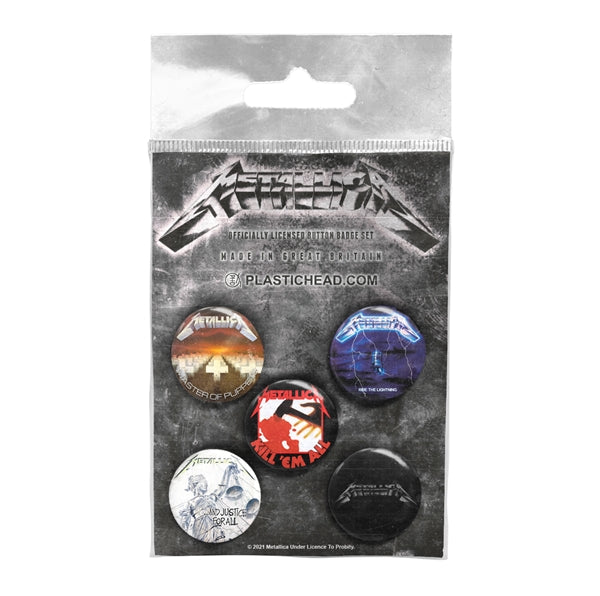 Button Badge Set - Metallica Albums 1983-1991