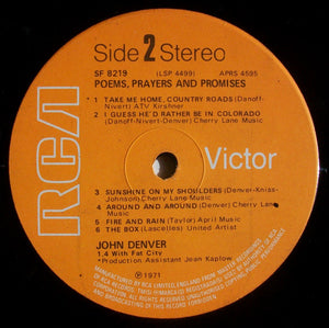 John Denver : Poems, Prayers & Promises (LP, Album)