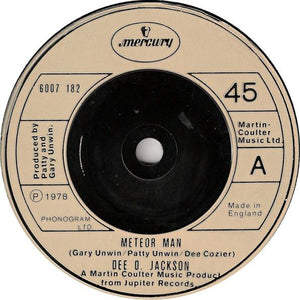Dee D. Jackson : Meteor Man (7", Single)