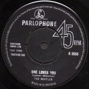 The Beatles : She Loves You (7", Single, Mono)