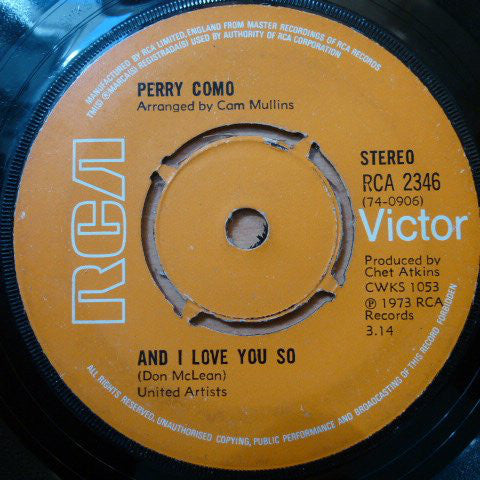 Perry Como : And I Love You So (7